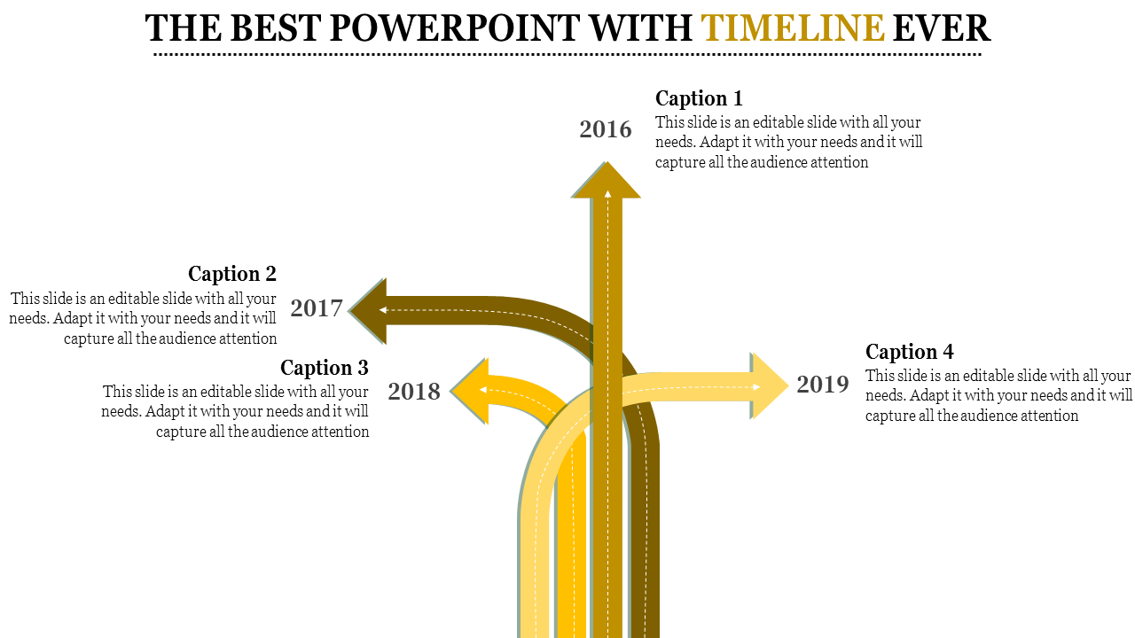 Arrows PowerPoint With Timeline Presentation